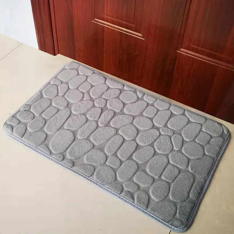 Premium Embossed Memory Foam Bath Mat – Thick, Non-Slip & Ultra-Soft