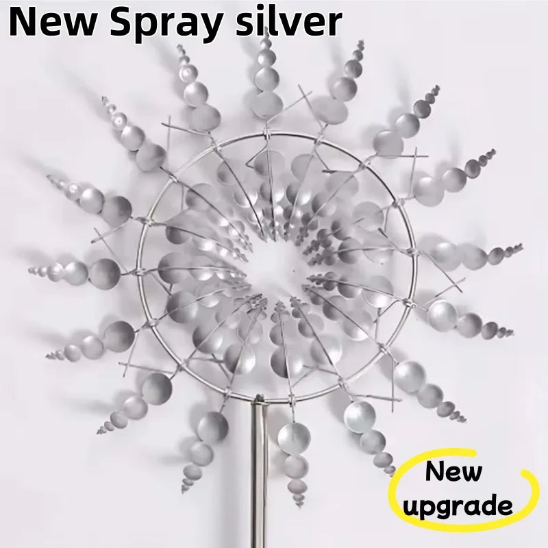 Elegant Kinetic Windmill – Rotating Metal Garden Sculpture