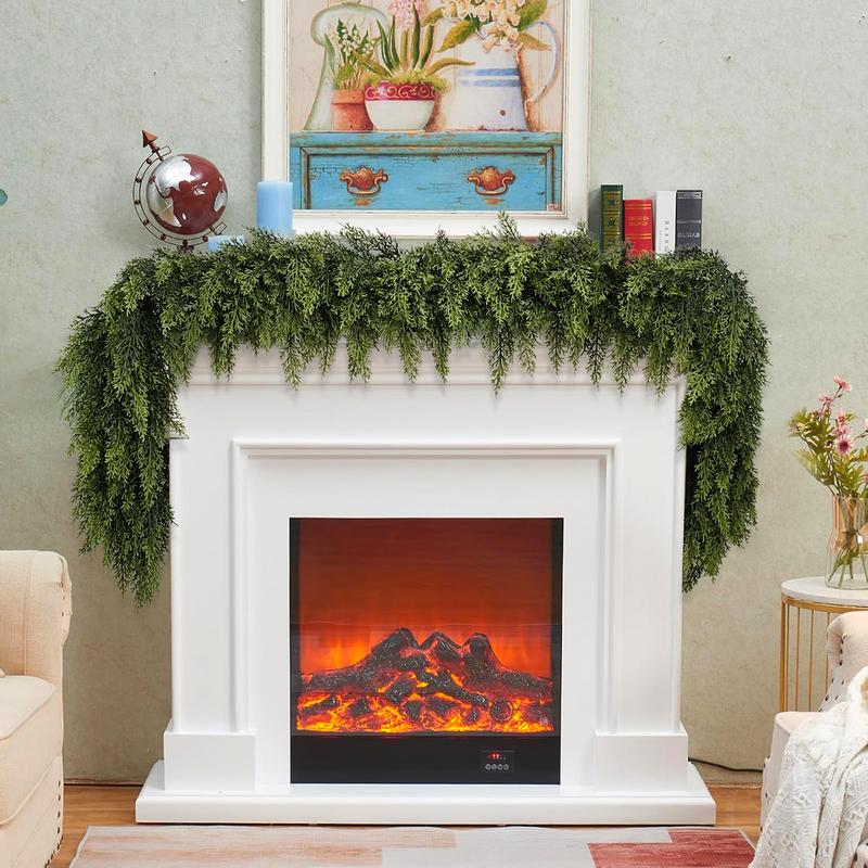 6FT Artificial Cedar Garland – Real Touch Green Pine