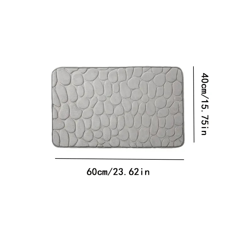 Premium Embossed Memory Foam Bath Mat – Thick, Non-Slip & Ultra-Soft