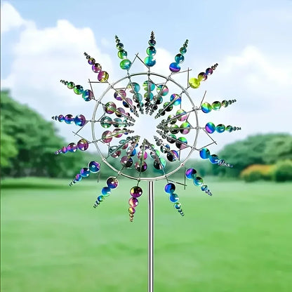 Elegant Kinetic Windmill – Rotating Metal Garden Sculpture