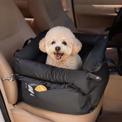 Deluxe Faux Leather Dog Car Seat Booster Bed - Urban Voyager