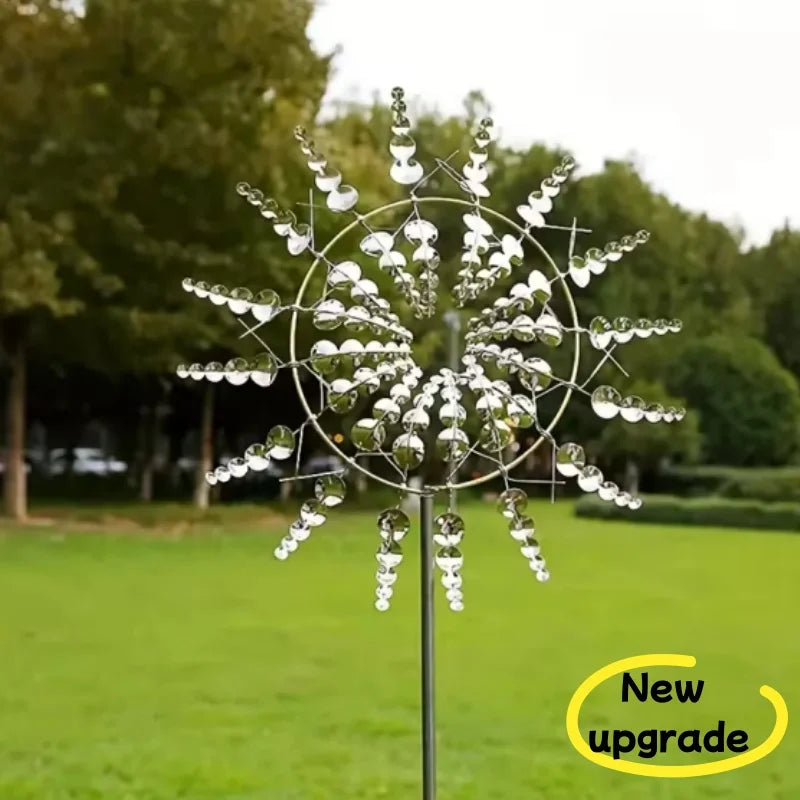 Elegant Kinetic Windmill – Rotating Metal Garden Sculpture