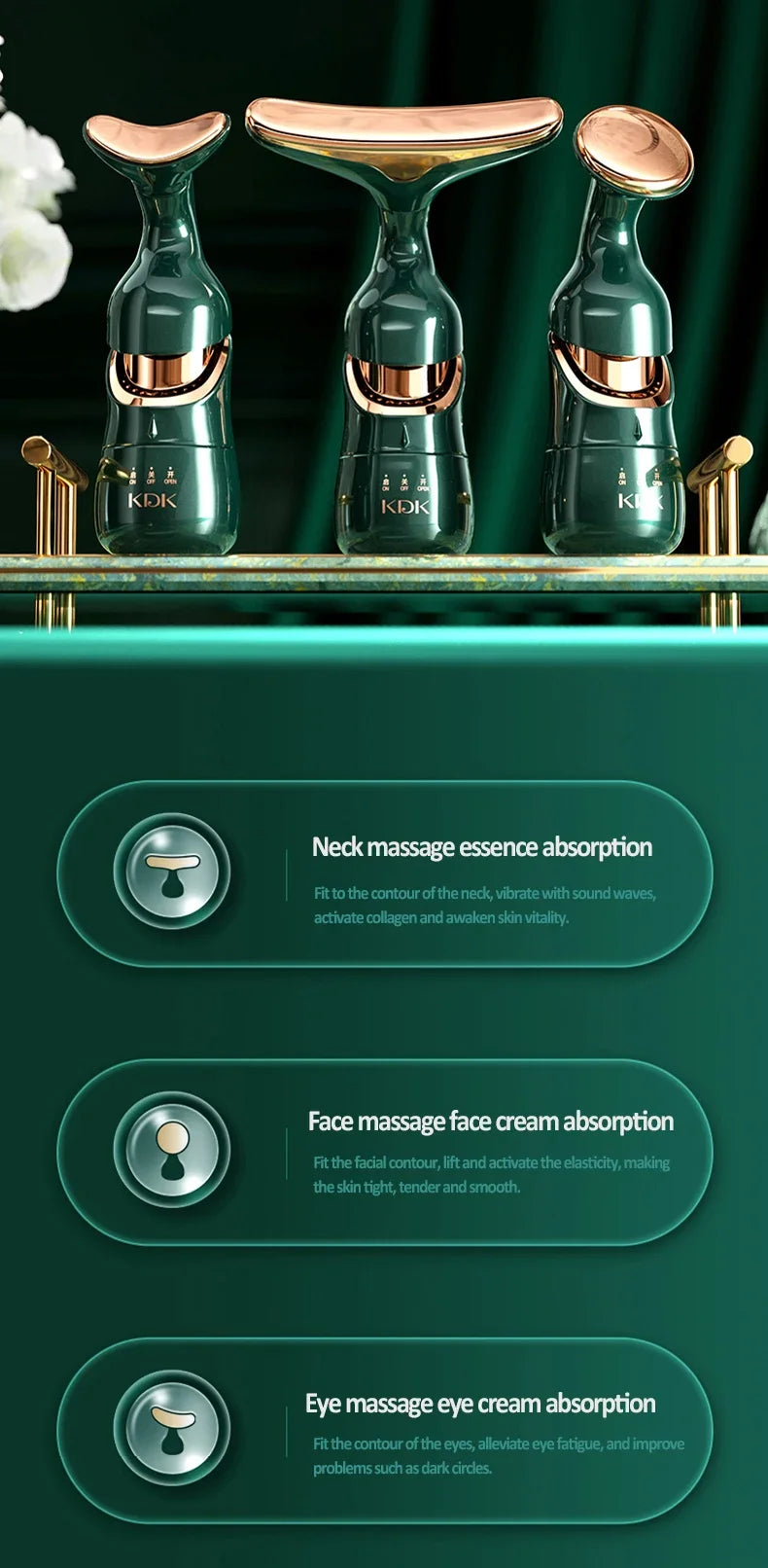 3 in 1 EMS Facial Lifting & Massage Device