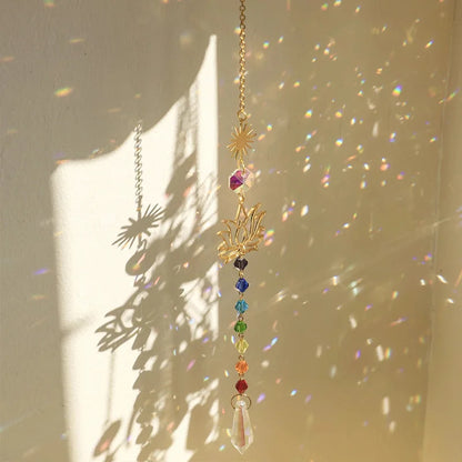 Crystal Lotus Sun Catcher Rainbow Maker