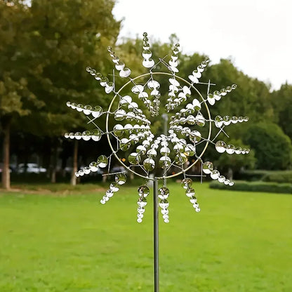 Elegant Kinetic Windmill – Rotating Metal Garden Sculpture
