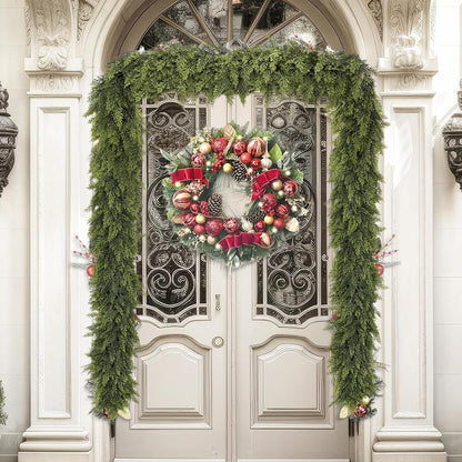 6FT Artificial Cedar Garland – Real Touch Green Pine