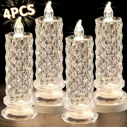 【LAST DAY SALE】LED Crystal Candle Lights ✨🕯️🔥 Buy 3 Get 1 Free, Ends Today!