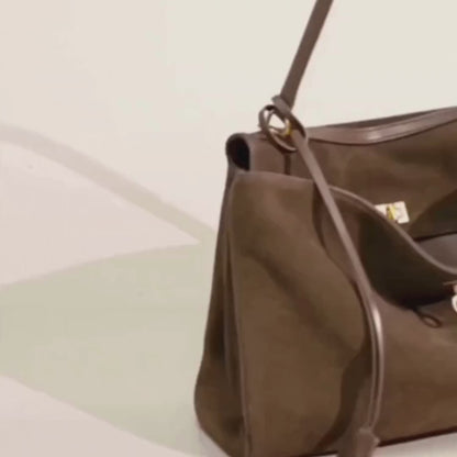 Moira Bag – Genuine Suede Tote & Full-Grain Leather Lining
